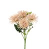 Lot de 12 - Buisson artificiel de chrysanthème Spider X5, 56 cm - chair violet 