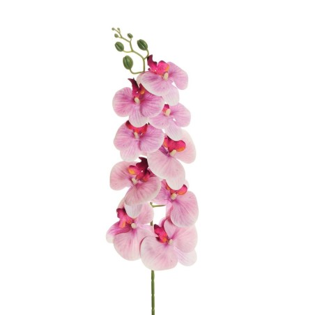 Lot de 15 - Tige artificielle d'orchidée phalaenopsis toucher réel X9, 97 cm - lilas 