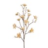Lot de 12 - Tige artificielle de mini magnolia floquée, 87 cm - crème 