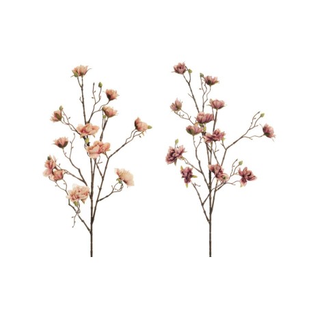 Lot de 12 - Tige artificielle de mini magnolia floquée, 87 cm - rose lilas 