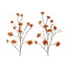 Lot de 12 - Tige artificielle de mini magnolia floquée, 87 cm - orange moutarde 