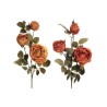 Lot de 24 - Tige artificielle de rose Austin X3, 78 cm - orange moutarde 