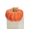 Lot de 2 - Citrouille artificielle aspect naturel, D. 38 cm, H. 23 cm - orange 