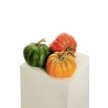 Lot de 12 - Citrouille artificielle aspect naturel, D. 16 cm, H. 14 cm - orange clair 