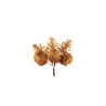Lot de 48 - Pic artificiel de pommes de pin métallisé X6, 11 cm - or 