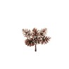 Lot de 48 - Pic artificiel de pommes de pin X6, 11 cm - marron blanc 