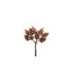 Lot de 72 - Pic artificiel de pommes de pin X10, 13 cm - marron blanc 