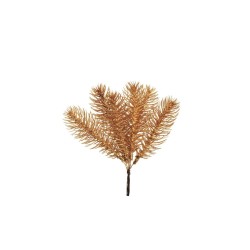 Lot de 24 - Pic artificiel de pin métallisé X6, 18 cm - or 