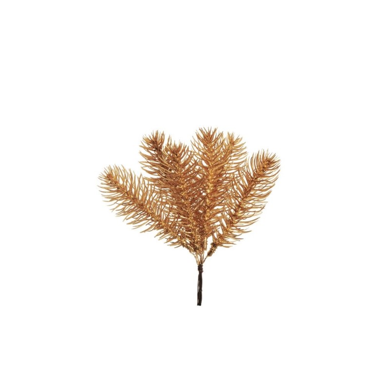 Lot de 24 - Pic artificiel de pin métallisé X6, 18 cm - or 