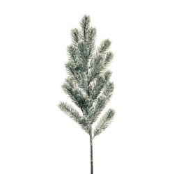 Lot de 36 - Tige artificielle de pin enneigé X21, 60 cm - blanc 