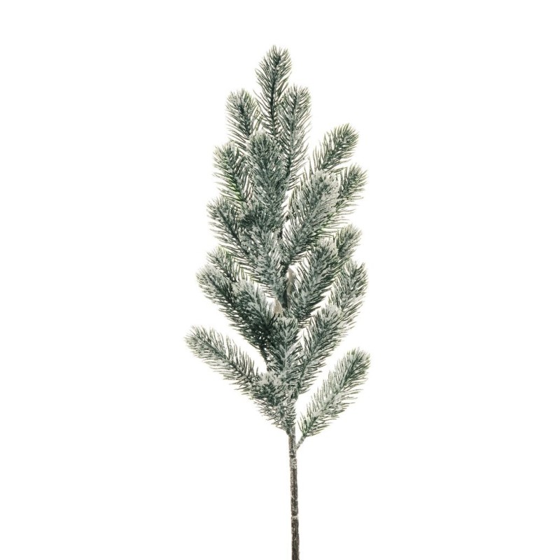 Lot de 36 - Tige artificielle de pin enneigé X21, 60 cm - blanc 