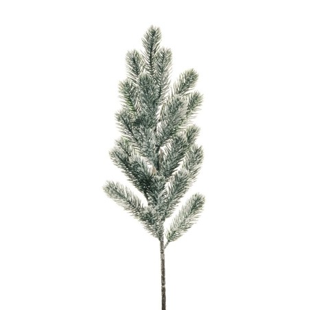 Lot de 36 - Tige artificielle de pin enneigé X21, 60 cm - blanc 