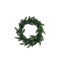 Lot de 22 - Couronne artificielle de pin Nobilis, 50 cm - vert 