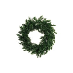 Lot de 12 - Couronne artificielle de pin Nobilis, 60 cm - vert 