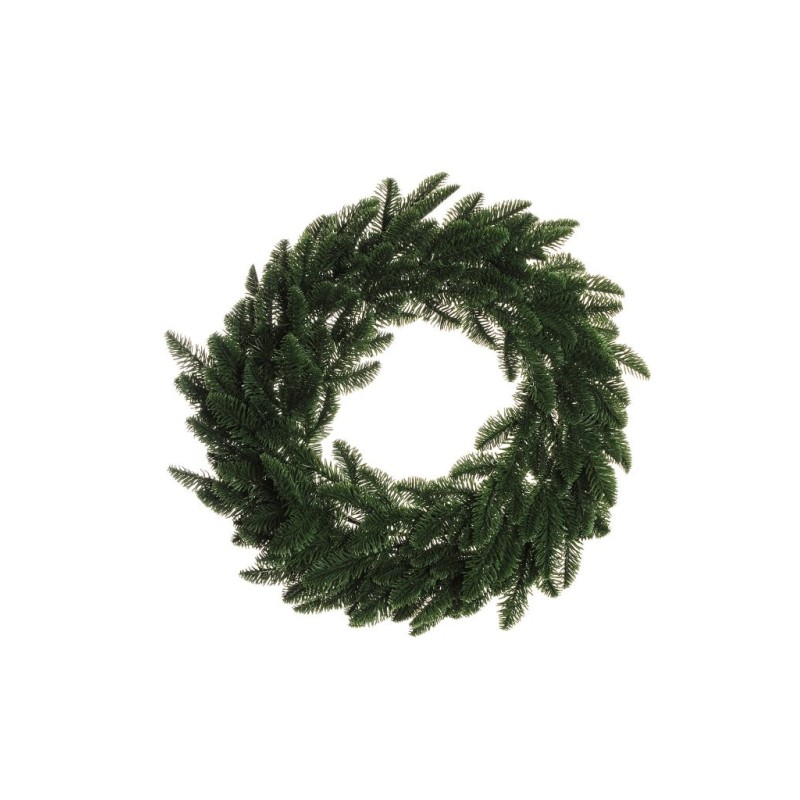 Lot de 6 - Couronne artificielle de pin Nobilis, 70 cm - vert 
