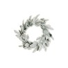 Lot de 20 - Couronne artificielle de pin Nobilis enneigée, 50 cm - blanc 