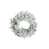 Lot de 10 - Couronne artificielle de pin Nobilis enneigée, 60 cm - blanc 