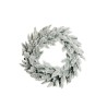 Lot de 5 - Couronne artificielle de pin Nobilis enneigée, 70 cm - blanc 