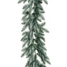 Lot de 9 - Guirlande artificielle de pin Nobilis enneigé, 180 cm - vert gris 