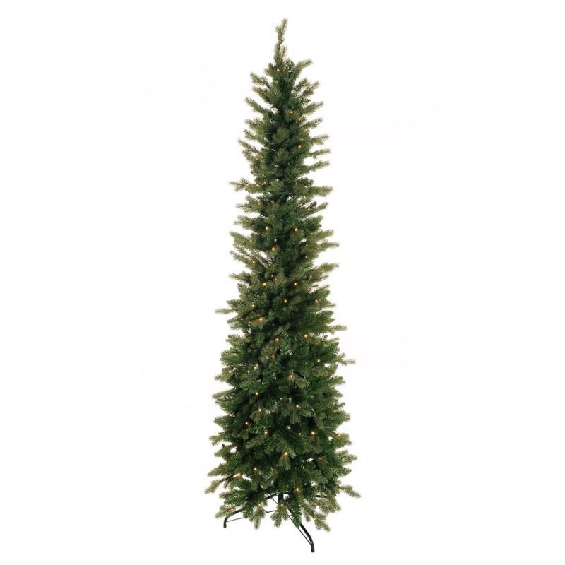 Sapin artificiel slim Rasciesa lumineux 200 LED, 210 cm - vert 