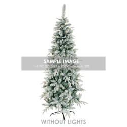 Sapin artificiel slim Seceda enneigé, 150 cm - blanc 