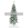 Sapin artificiel slim Seceda enneigé, 150 cm - blanc 