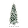 Sapin artificiel slim Seceda enneigé, 210 cm - blanc 