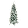 Sapin artificiel slim Seceda enneigé lumineux 210 LED, 210 cm - blanc 