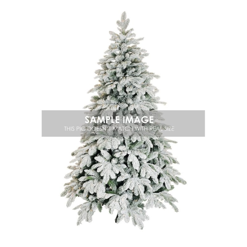 Sapin artificiel Ciampedie enneigé lumineux 560 LED, 270 cm - blanc 