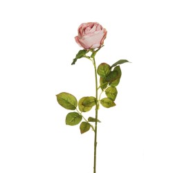 Lot de 24 Rose avalanche déshydratée avec 4 feuilles, 75 cm artificielle rose 