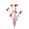 Lot de 12 - Tige artificielle de mini marguerite iridescente X6, 85 cm - rouge or 