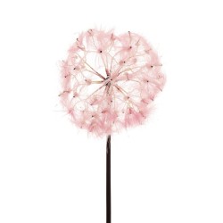 Lot de 12 - Pissenlit artificiel géant D. 20 cm, 87 cm - rose 