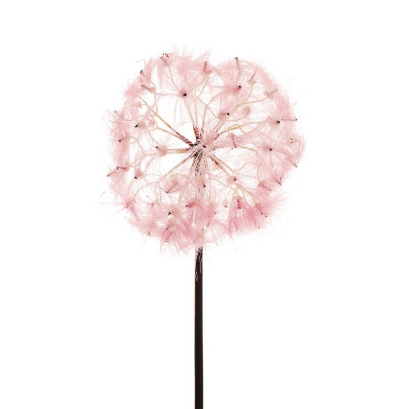 Lot de 12 - Pissenlit artificiel géant D. 20 cm, 87 cm - rose 