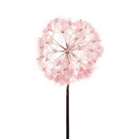 Lot de 12 - Pissenlit artificiel géant D. 20 cm, 87 cm - rose 