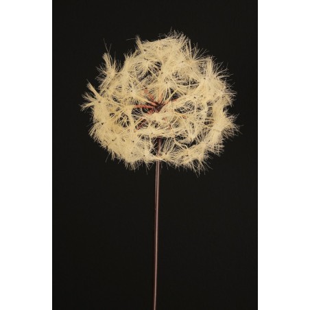 Lot de 12 - Pissenlit artificiel géant D. 20 cm, 87 cm - crème 