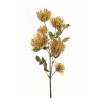 Lot de 24 - Tige artificielle de cordifolium d'automne X4, 77 cm - jaune 