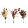 Lot de 24 - Bouquet artificiel de protea, feuilles d'automne, pommes de pin X6, 48 cm - crème orange bordeaux 