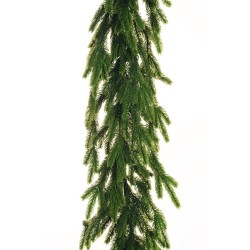 Lot de 12 - Guirlande artificielle de pin, 150 cm - vert 