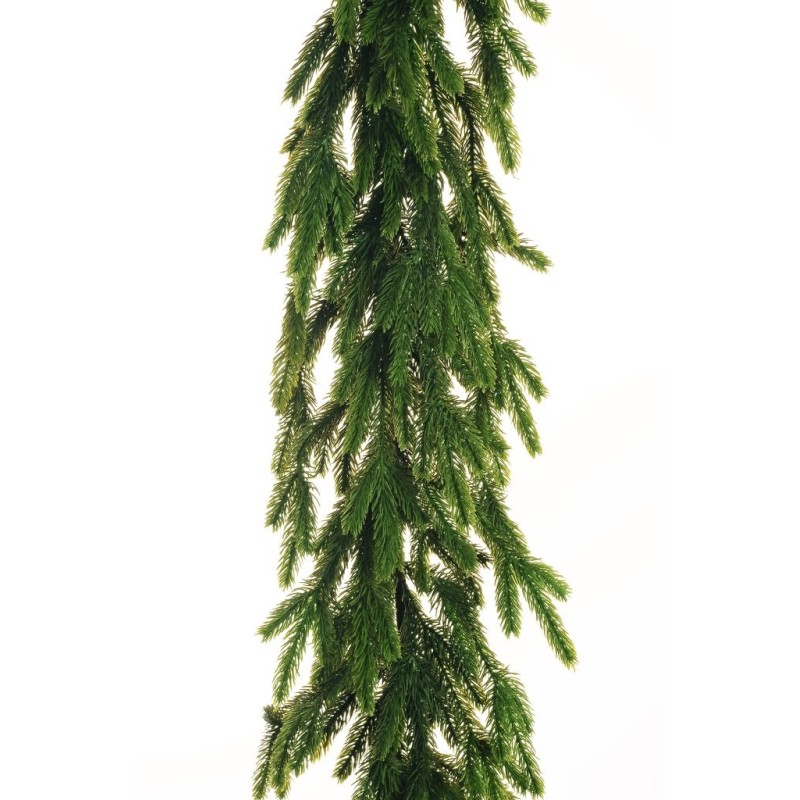 Lot de 12 - Guirlande artificielle de pin, 150 cm - vert 