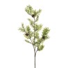 Lot de 12 - Grande tige artificielle de taxus X3 avec pommes de pin, 83 cm - vert 
