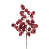 Lot de 12 - Tige artificielle de houx avec touche or, 75 cm - bordeaux 