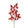 Lot de 12 - Tige artificielle de houx avec touche or, 75 cm - rouge 