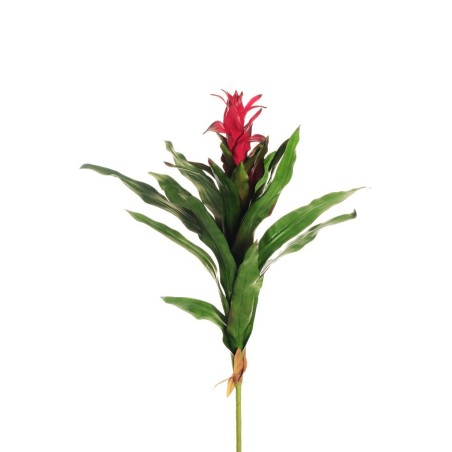 Lot de 6 - Plante artificielle de guzmania toucher réel, 80 cm - rouge 