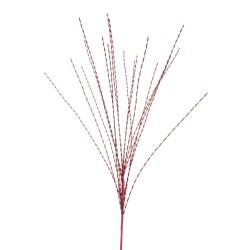 Lot de 72 - Garnissage artificiel métallisé X18, 68 cm - rouge 