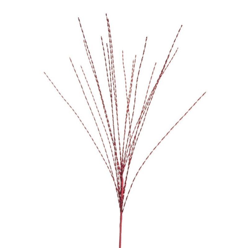 Lot de 72 - Garnissage artificiel métallisé X18, 68 cm - rouge 