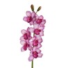 Lot de 6 - Tige artificielle d'orchidée cymbidium toucher réel X7, 77 cm - violet fuchsia 