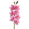 Lot de 6 - Tige artificielle d'orchidée cymbidium toucher réel X7, 77 cm - mauve 
