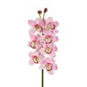 Lot de 6 - Tige artificielle d'orchidée cymbidium toucher réel X7, 77 cm - rose clair 