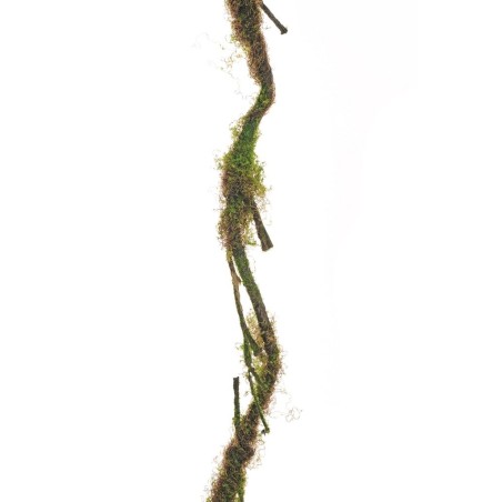 Lot de 48 - Liane artificielle avec mousse et branchages, 150 cm - marron vert 