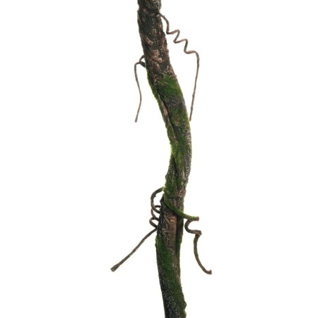 Lot de 20 - Liane artificielle avec branchages et mousse, 180 cm - marron vert 